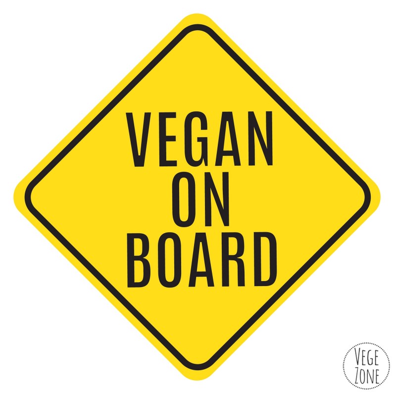 Naklejka samochodowa - Vegan on Board