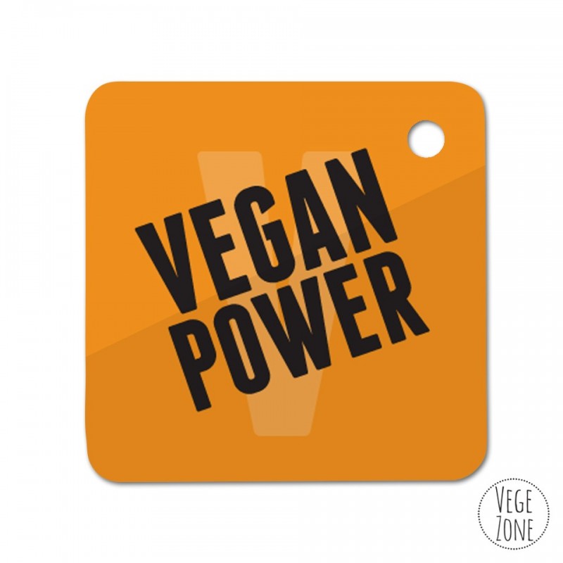 Brelok kwadrat - Vegan Power