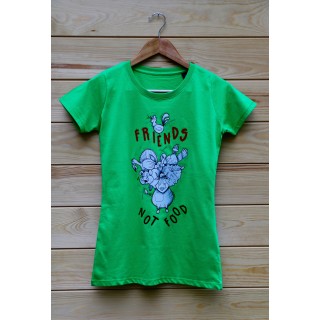 Damski t-shirt Organic Ruth kolor zielony