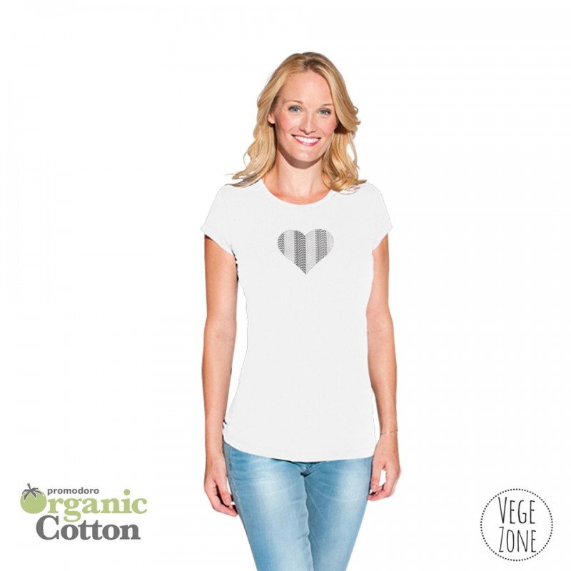 Koszulka damska Organic -T Fashion - Vegan Heart - Promodoro