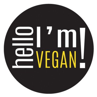 Koszulka męska organiczna biała, rolowane rękawy - Hello, I'm Vegan! - Roll Sleeve T - Mantis 